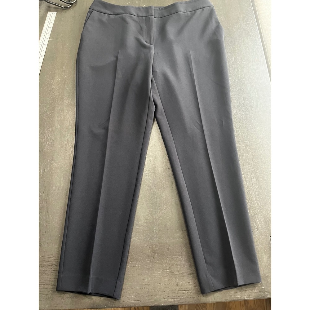 Laura Petites Womens Black Straight Leg Dress Pants Size 12 Polyester Spandex‎